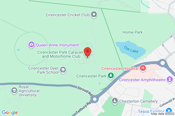 Cirencester Park Caravan and Motorhome Club Campsite